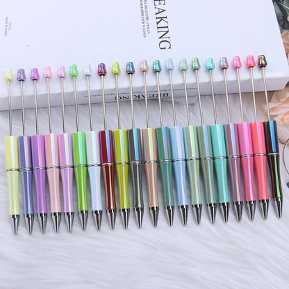 Handle Gradient Color Beadable Ballpoint Pens DIY Rainbow Opal Craft Supplies 2