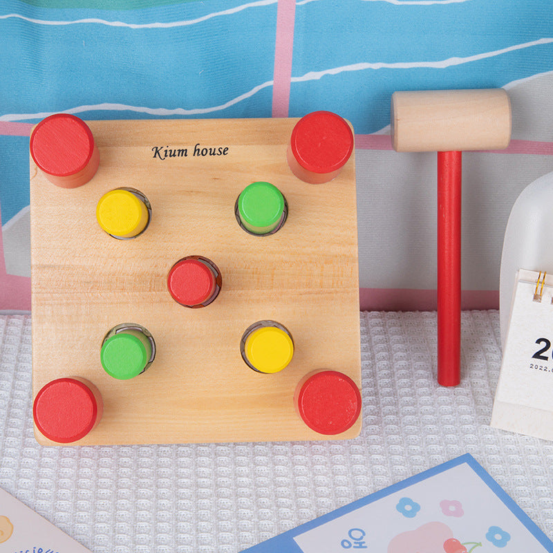 Wooden Montessori Toys Hammering Peg Wooden Educational Toy 5