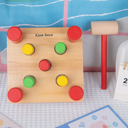 Wooden Montessori Toys Hammering Peg Wooden Educational Toy 5