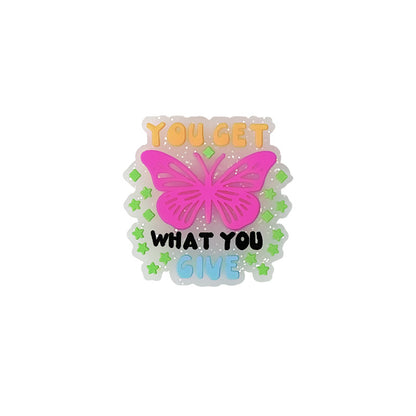 20Pcs Silicone Focal Beads Glow In The Dark with Inspirational Text Designs 10