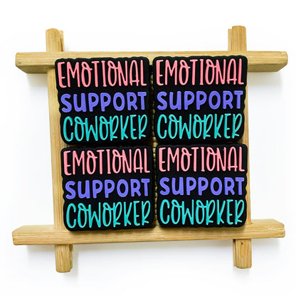 20pcs Silicone Focal Beads Emotions Text Block Design 4