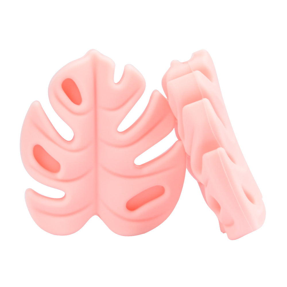 20pcs Silicone Focal Beads Leaf Shape Cutout Design 8
