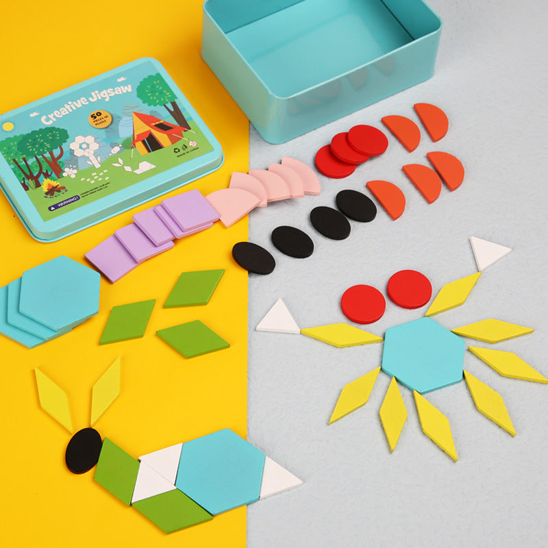 Wooden Puzzle Montessori Toys Educational Toy 12.5x9.5x4.2cm 6