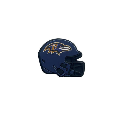 20pcs Silicone Focal Beads Football Helmet Printed Design 6