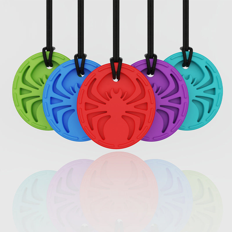Silicone Spider Pendant Baby Sensory Teething Necklace