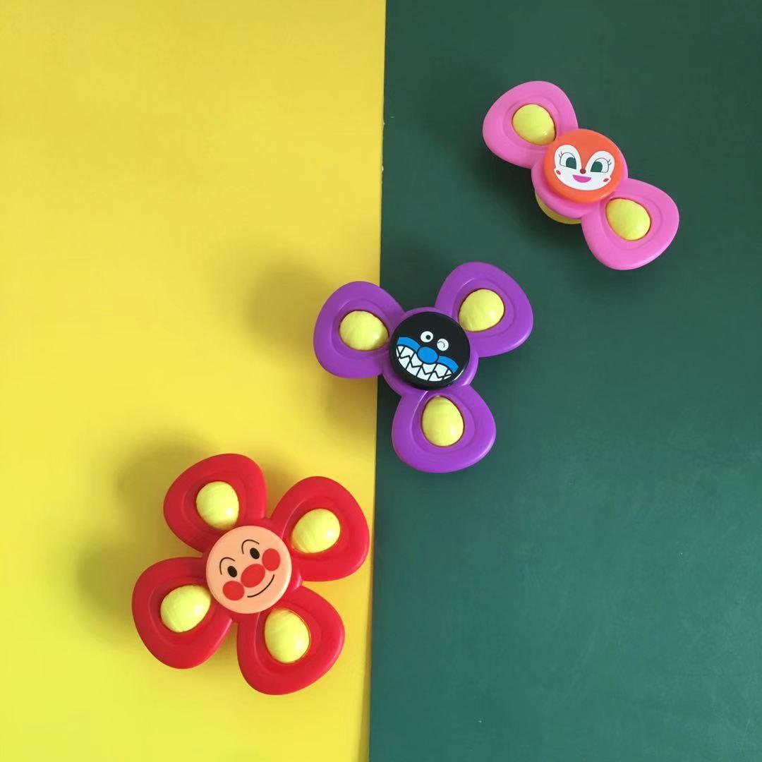 Clown Flower Suction Cup Spinner Bath Toy 3 Pack 3
