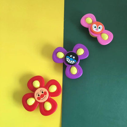 Clown Flower Suction Cup Spinner Bath Toy 3 Pack 3