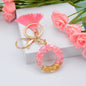 Resin Pink Tassel Letter Keychain A to Z Initial Charm 41