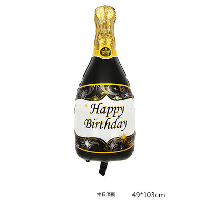 Wine Glass and Bottle Foil Balloons Party Decoration Set 5pcs 27