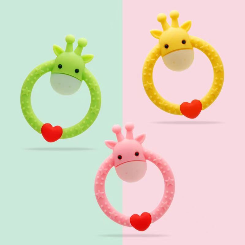 Cartoon Round Deer Silicone Teething Toy for Baby 2