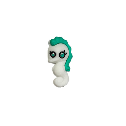 20Pcs Silicone 3D Focal Beads Cartoon Colored Seahorse Side Profile 8
