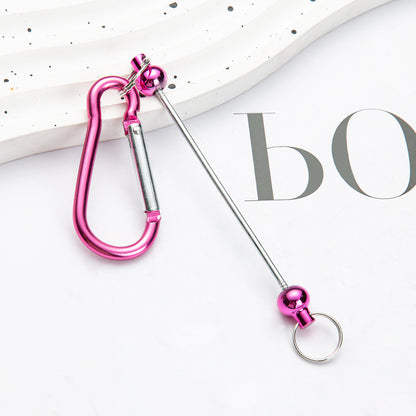 Beadable Carabiner Keychain Metal DIY Craft Supplies 5.4g 10