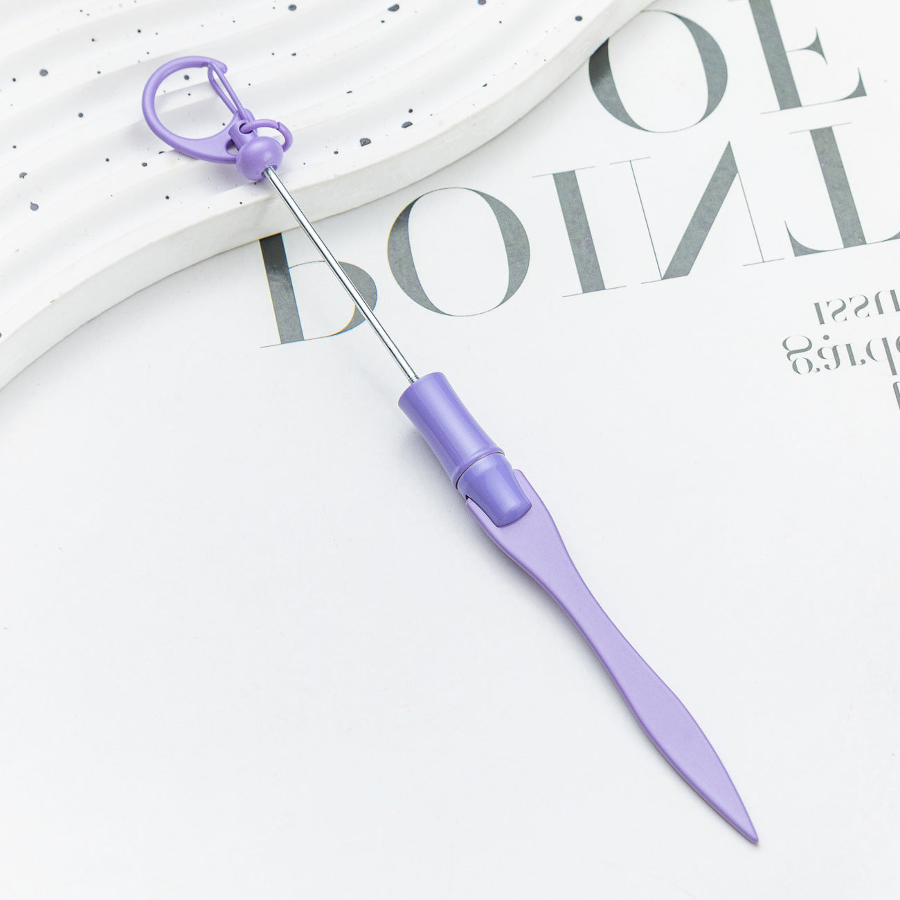Beadable Letter Opener Metal DIY Craft Supplies 18.4cm Keychain 16