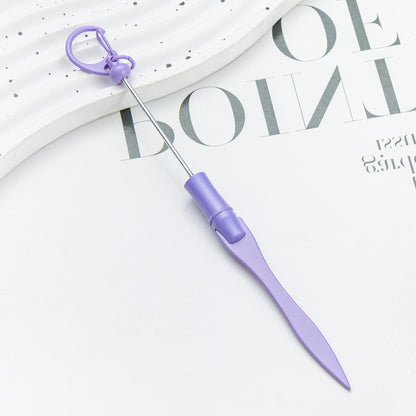 Beadable Letter Opener Metal DIY Craft Supplies 18.4cm Keychain 16