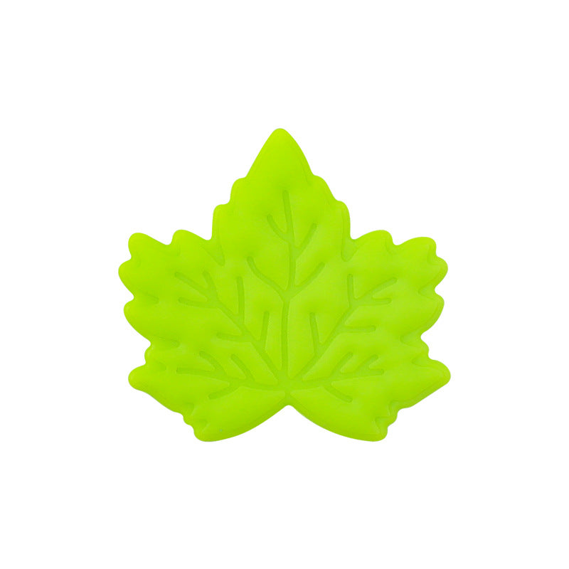 20Pcs Silicone Focal Beads Maple Leaf Detailed Vein Design 6