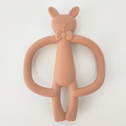 Silicone Baby Teether Rabbit Shape 2Pcs Set for Infant 12
