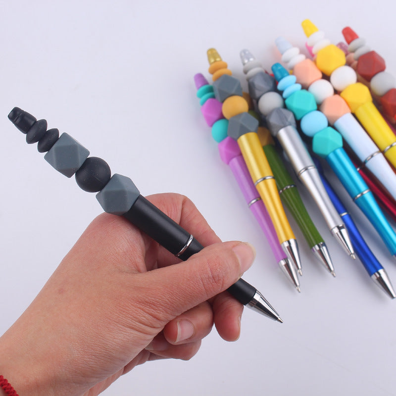 Colored Silicone Beaded Pens Handmade Office School Supplies Set 4