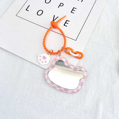 Acrylic Cartoon Bear Mirror Keychain Cute Charm Accessory 9