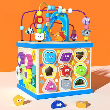 Wooden Treasure Chest Bead Maze Montessori Toy for Toddlers 2