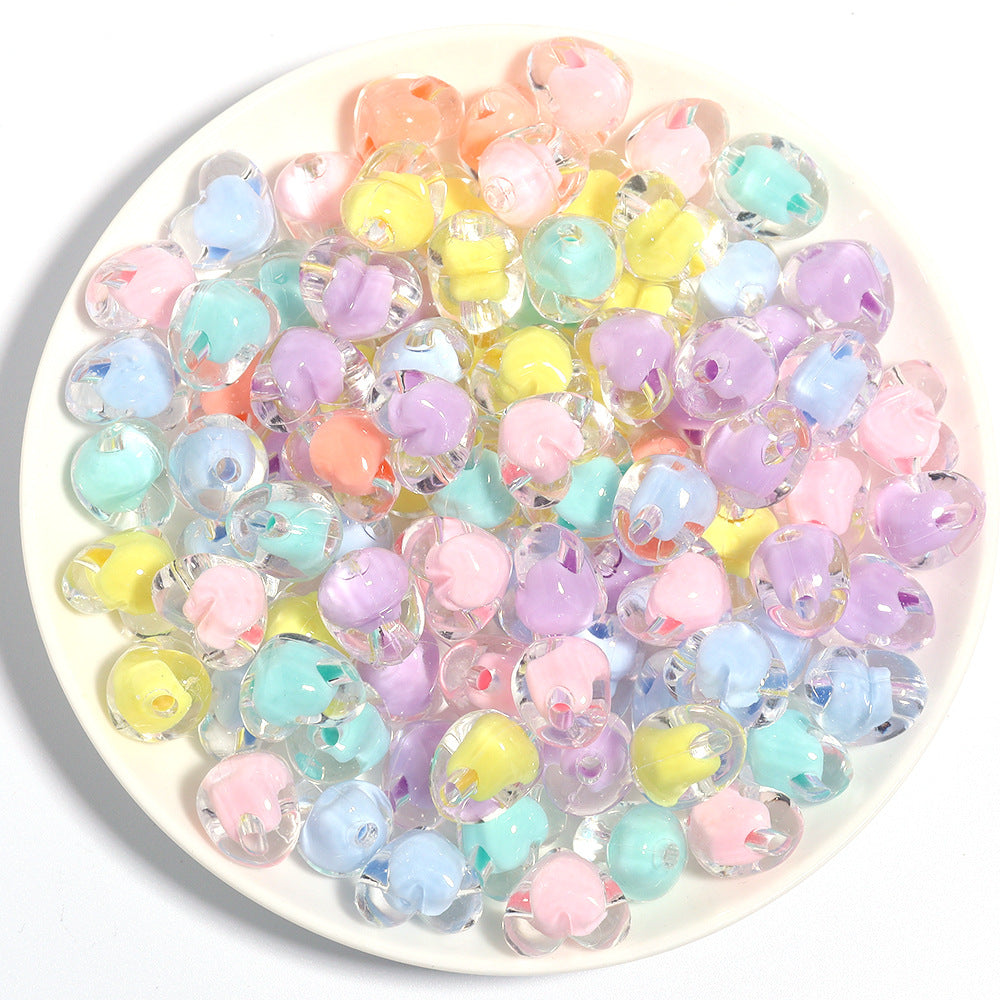 100 Pack Transparent Multi-Style Acrylic Beads Bracelet Accessories 49