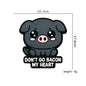 20Pcs Silicone Focal Beads Cartoon Animal Small Black Pig With Printed Text 2