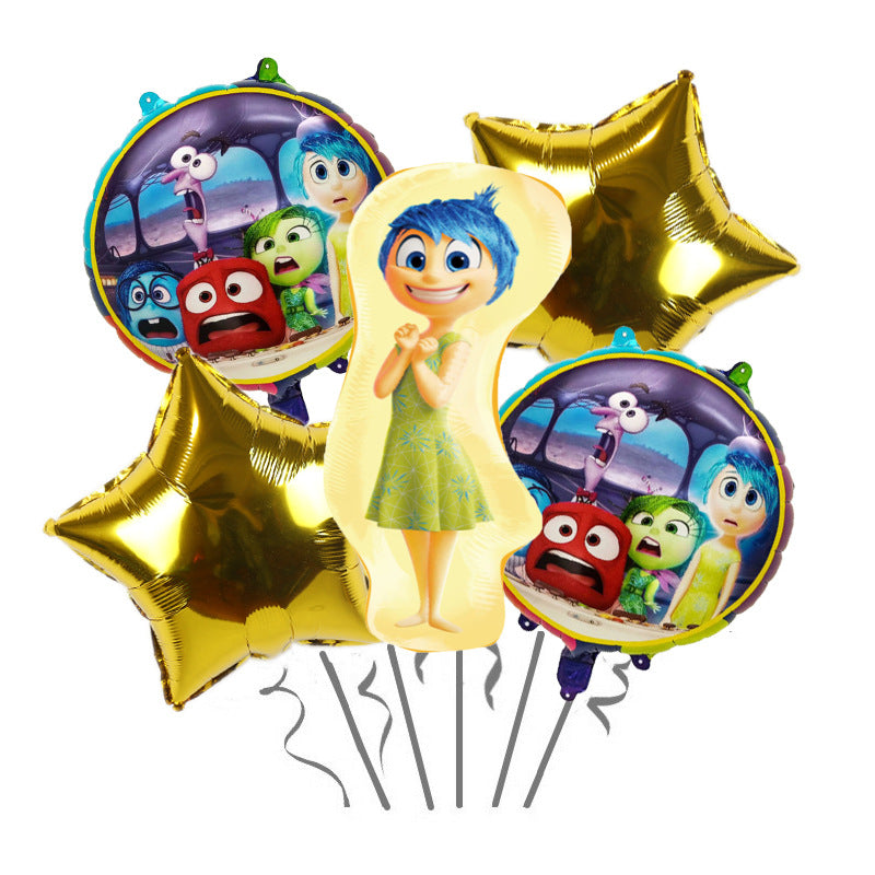 Inside Out Foil Balloon Set Birthday Party Decoration 5pcs 2