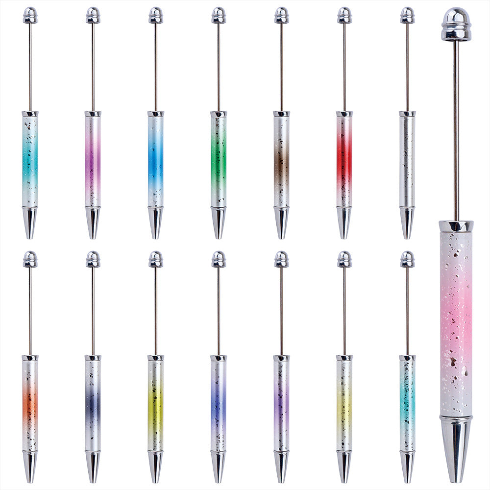UV Plating Starry Sky Sequins Gradient Beadable Ballpoint Pens DIY Craft Supplies