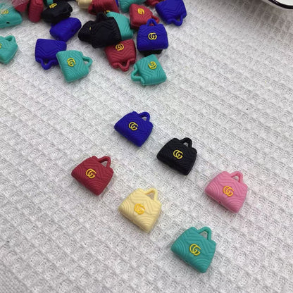 20Pcs Silicone 3D Focal Beads Brand Bag Multi Color with Logo Detail