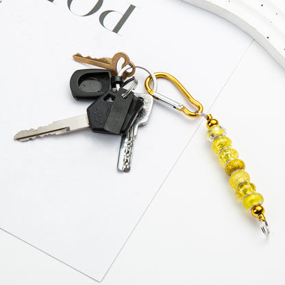 Beadable Carabiner Keychain Metal DIY Craft Supplies 5.4g 3