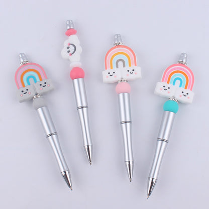 Rainbow Cloud Silicone Beaded Pens Handmade Office School Supplies