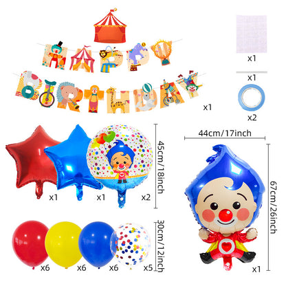 Circus Cartoon Clown Foil Balloon Set Party Decoration 2