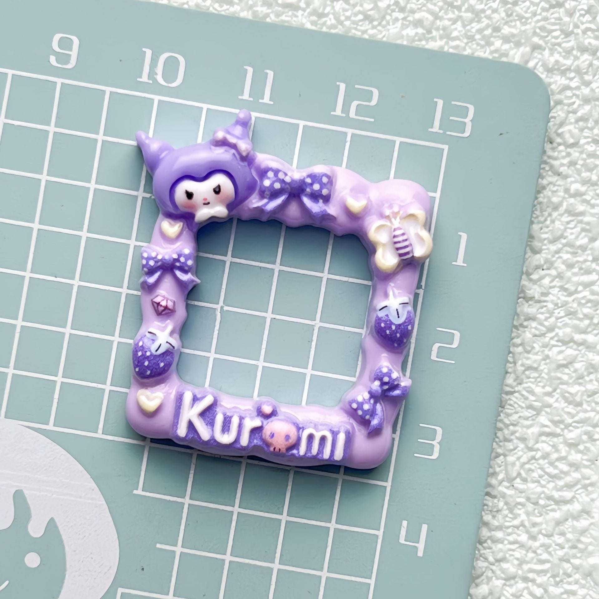 10Pcs Cute Photo Frame Acrylic Beads Bright Sanrio DIY Craft 6
