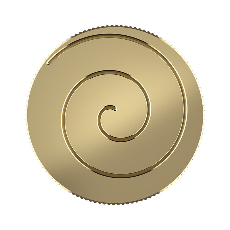 Stainless Steel Fidget Spinner Pendant Necklace with Spiral Ripple Design 9