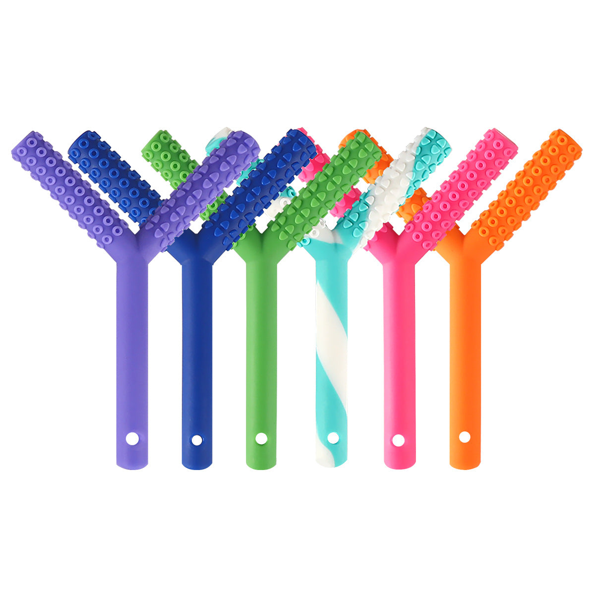 Orthodontic Y Shaped Silicone Teether Toy for Babies