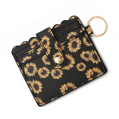 PU Leather Keychain Coin Purse Card Holder Compact Design 7