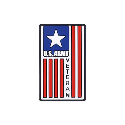 20Pcs Silicone Focal Beads Careers Veteran Flag Designs 6