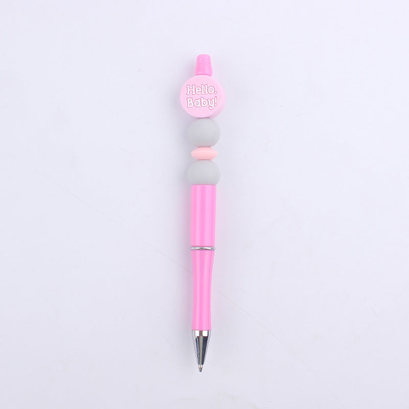 Milk Bottle Silicone Beaded Pens Handmade Office School Supplies 12