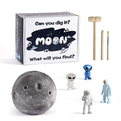 Moon Digging Toy Educational Activity for Kids with Alien Figures