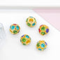 50pcs 8mm Metal Hollow Rhinestone Spacer Beads Silver and Gold 25