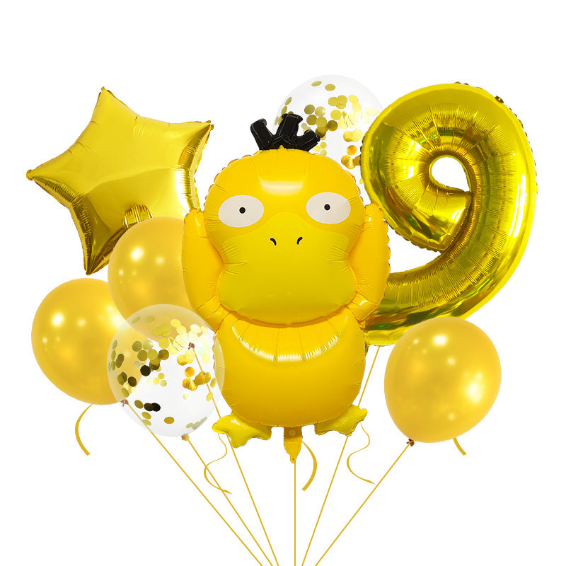 Pocket Monster Duck Foil Balloon Set Party Decoration 20x15cm 22