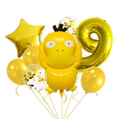 Pocket Monster Duck Foil Balloon Set Party Decoration 20x15cm 22