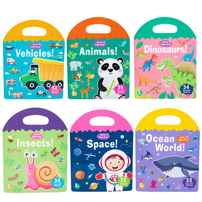 Portable Educational Sticker Book Flat Puzzle Toy Paper Material