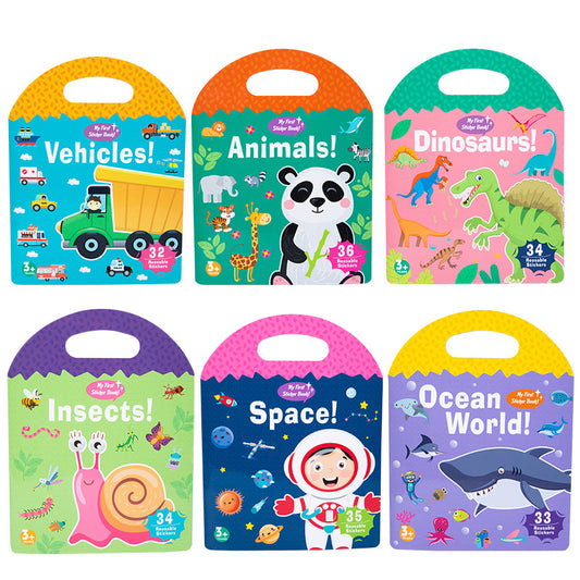 Portable Educational Sticker Book Flat Puzzle Toy Paper Material