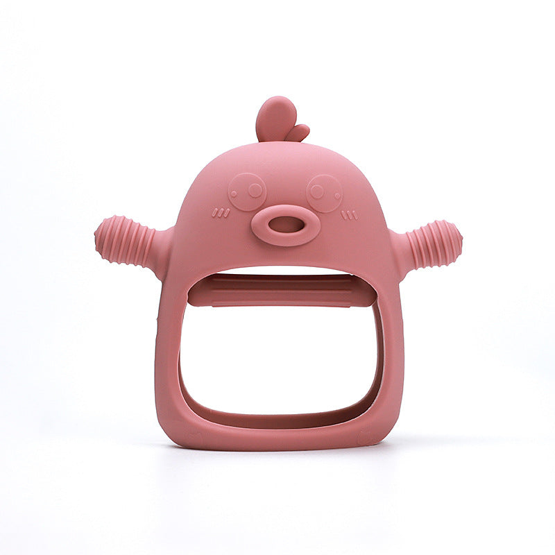 Duck Shaped Silicone Teething Toy Baby Teether Gloves 10