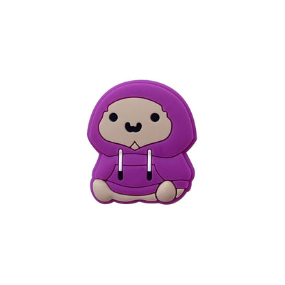 20pcs Silicone Focal Beads Cartoon Animal Hoodie Chicken Front Facing 6
