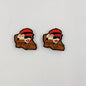 20pcs Silicone Focal Beads Female Musician with Guitar and Red Hat Design 7