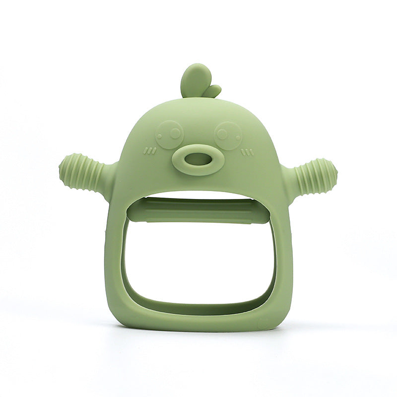Duck Shaped Silicone Teething Toy Baby Teether Gloves 8