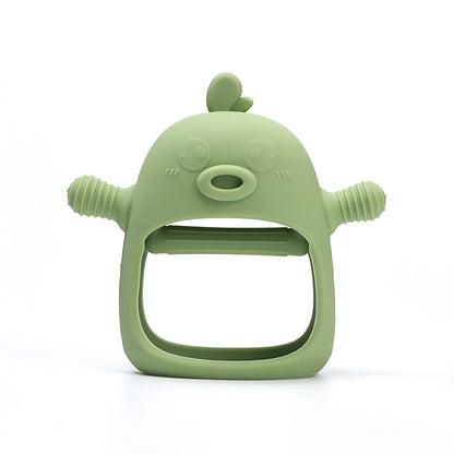 Duck Shaped Silicone Teething Toy Baby Teether Gloves 8