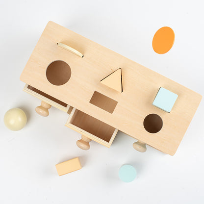 Wooden Ball Drawer Box Montessori Toys for Toddlers 3