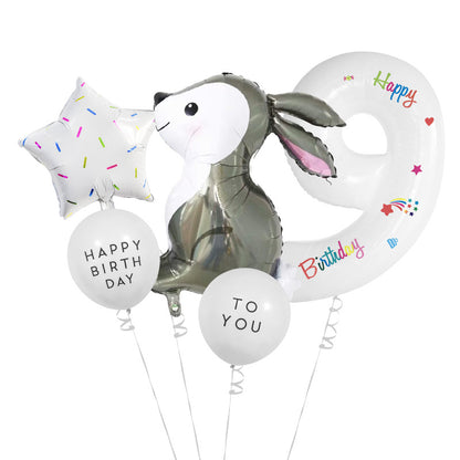 Easter Bunny Foil Balloon Set Party Decoration 12